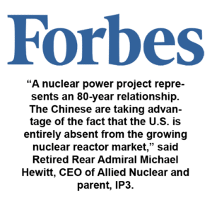 Rear Admiral (Ret.) Michael Hewitt CEO of Allied Nuclear to Forbes 8-7-2020